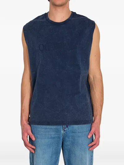 Off-white Logo-print Vest In Blue