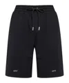 Off-white Drawstring Logo-print Shorts In Black