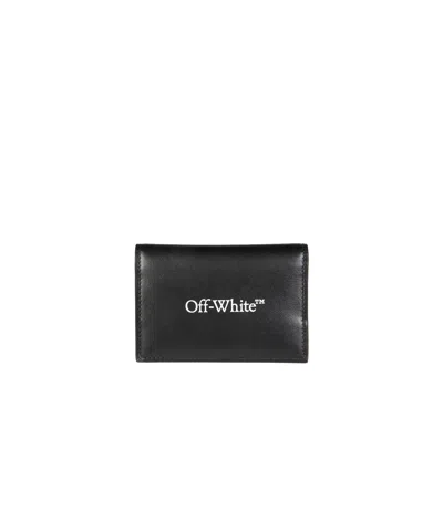 Off-white Logo Printed Bi-fold Wallet In Black