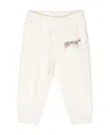 Off-white Logo Printed Casual Pants In White