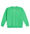 Off-white Logo Printed Cotton Sweatshirt In Green