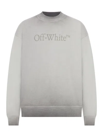 Off-white Long-sleeved Sweatshirt In Gray
