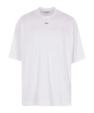 Off-white Graphic Print Crew Neck Short Sleeve T-shirt In White