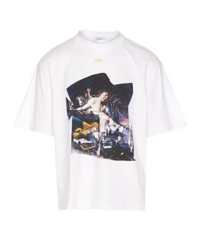 Off-white Cupid Skate Graphic Crewneck T-shirt In White