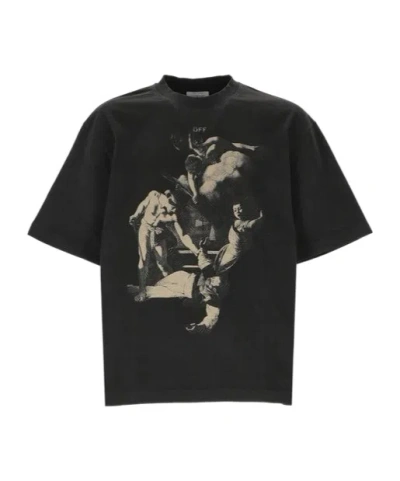 OFF-WHITE OFF-WHITE LOGO PRINTED CREWNECK T-SHIRT