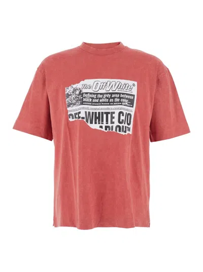 OFF-WHITE OFF-WHITE LOGO PRINTED CREWNECK T-SHIRT