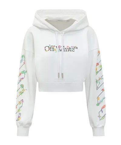 Off-white Logo Printed Drawstring Hoodie