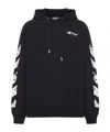 Off-white Brand-embroidery Kangaroo-pocket Relaxed-fit Cotton-jersey Hoody In Black