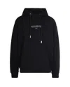 Off-white Logo Printed Drawstring Hoodie In Black