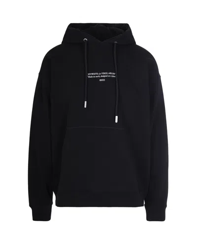 OFF-WHITE OFF-WHITE LOGO PRINTED DRAWSTRING HOODIE