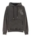 Off-white Logo Printed Drawstring Hoodie In Black