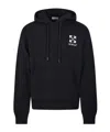 Off-white Drawstring Hooded Sweatshirt In Black