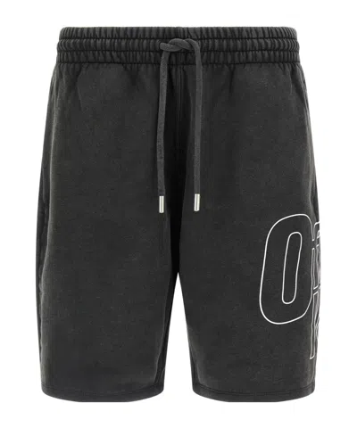 OFF-WHITE OFF-WHITE LOGO PRINTED DRAWSTRING SHORTS