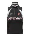 Off-white Sleeveless Top Featuring Contrast Panels In Black
