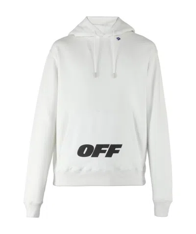 Off-white Logo Printed Hoodie In White