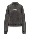 Off-white Black Washed Effect Sweatshirt With Logo In Gray