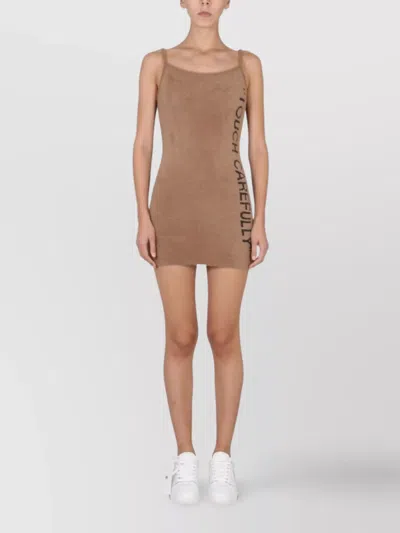Off-white Logo Printed Mini Dress