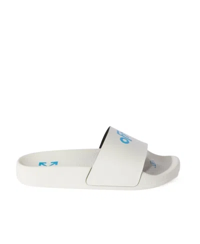 Off-white Logo-printed Pool Sliders In White