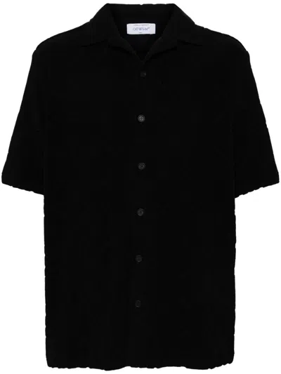 Off-white Logo-printed Short-sleeved Shirt In Black