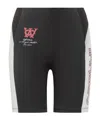 Off-white Black Cyclist Shorts With Side Print In Black