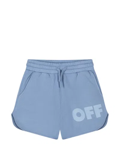 Off-white Logo-printed Shorts In Blue