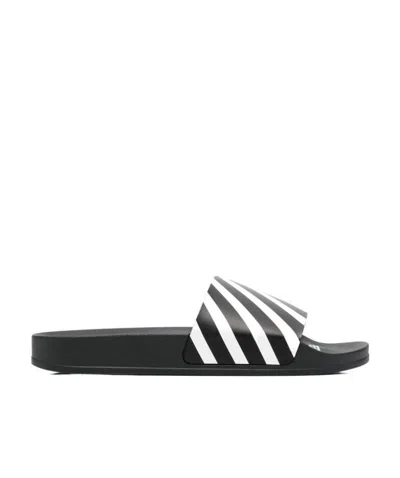 Off-white Logo Printed Slip-on Slides