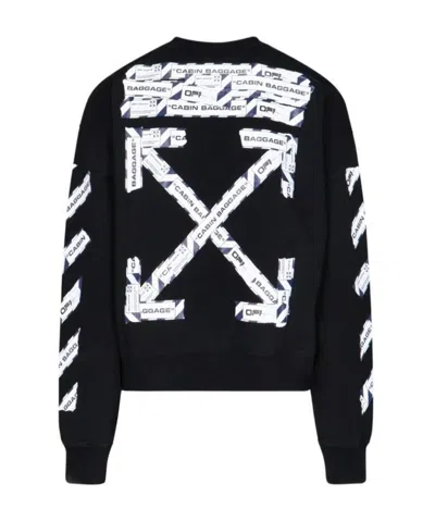 Off-white Logo Printed Sweater In Black