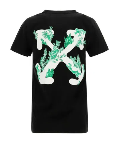 Off-white Logo Printed T-shirt In Black