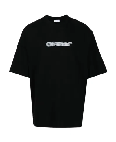 Off-white Logo Printed T-shirt In Black