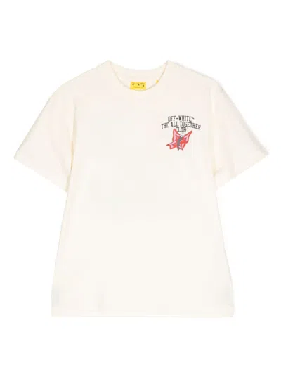 Off-white Kids' Logo-printed T-shirt In White