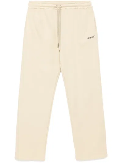 Off-white Logo-printed Track Pants In Neutrals