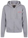 Off-white Star Arrow Zip Skate Hoodie In Gray