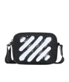 Off-white Black And White Diag Spray Polyamide Camera Bag In Multi