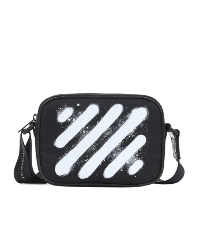 OFF-WHITE OFF-WHITE LOGO PRINTED ZIP-UP MESSENGER BAG