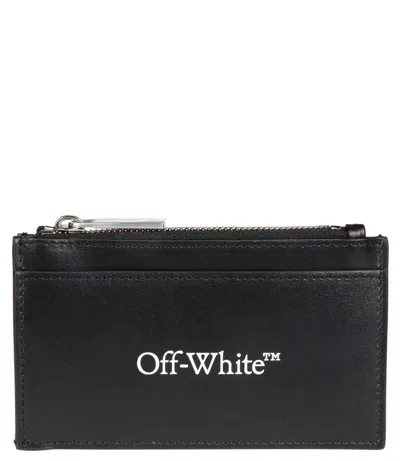 OFF-WHITE OFF WHITE LOGO PRINTED ZIP-UP WALLET