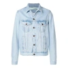 Off-white Logo Printing Denim Jacket Light Blue