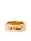Off-white Logo Ring In Gold