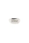 Off-white Logo Ring In Silver & Black