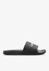 Off-white Bookish Open Toe Slip-on Slides In Black