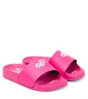 Off-white Pool Slider Off Slides In Fuchsia Beige