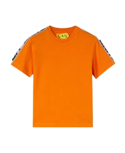 Off-white Logo Short-sleeved T-shirt In Orange