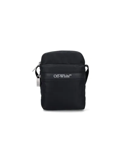 Off-white Logo Shoulder Bag In Black  