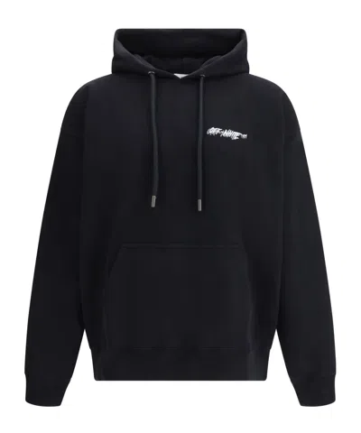 Off-white Logo Skate Hoodie In Black