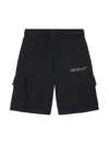 Off-white Logo Sketch Track Shorts In Black