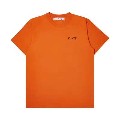 Pre-owned Off-white Logo Slim Tee 'orange'