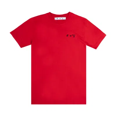 Pre-owned Off-white Logo Slim Tee 'red/black'