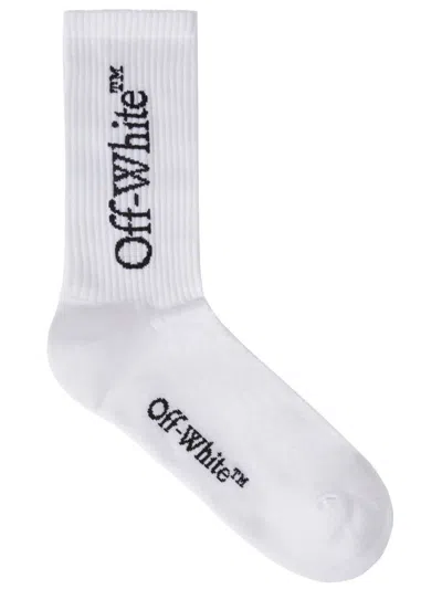 Off-white Logo Socks In Gray