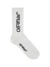 Off-white Men's Socks With Logo | Size Large | Omra085c99kni001 In White Black