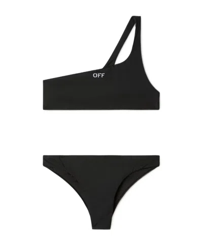 OFF-WHITE OFF-WHITE STAMP ONE-SHOULDER BIKINI