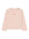 Off-white Baby Girls Off Stamp Long Sleeve T-shirt In Multi
